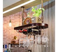 IXMLDAXD portabottiglie, Porta calici for calici, Porta Vino a Parete - Porta Bicchieri da Vino sospesi Vintage industriali for Porta Asciugamani da Bagno, libreria(C,60 cm (24 in))