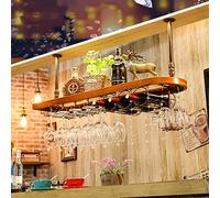 IXMLDAXD portabottiglie, Porta calici for calici, Porta Vino a Parete - Porta Bicchieri da Vino sospesi Vintage industriali for Porta Asciugamani da Bagno, libreria(A,80 cm (31 in))