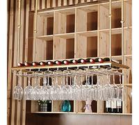 IXMLDAXD portabottiglie, Portabicchieri - Portabottiglie sospeso for Bar ed espositori - Portabottiglie Galleggiante for Vino con ripiano in Vetro for calici - Altezza Regolabile(L120xW30cm)