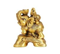 IXMLDAXD signor vento, Statuette di elefanti for l'arredamento casa e ufficio, statuette Feng Shui in ottone, che portano fortuna salute secondo il(Style-b)