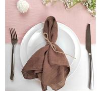 IXMLDAXD Spazzolata, 60 Pezzi di tovaglioli in Garza Stoffa for Cucito, Adatti for Decorazioni Nozze e Pasqua(Brown)