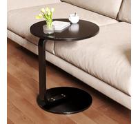 IXMLDAXD Tavolo pieghevole a muro, Con struttura in metallo, vassoio for divano in marmo bianco for soggiorno e camera da letto, piccolo(15.8 X 23.7in,Black)