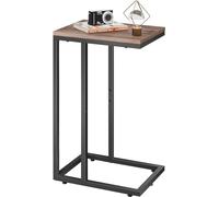 IXMLDAXD Tavolo pieghevole a muro, Tavolino a C, comodino sottile for camera da letto, tavolino caffè piccolo a 2 ripiani, con spazio di archiviazione aperto