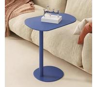 IXMLDAXD Tavolo pieghevole a muro, Tavolino da caffè moderno in ferro a forma di C for soggiorno e camera letto, elegante comodino for bar negozi tè al latte(B)