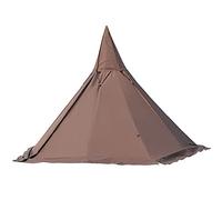IXMLDAXD Tenda, Tende Tipi da Esterno for 4 Stagioni, 3-4 Persone, Riparo riscaldato for Famiglie Teepee for Campeggio Zaino in Spalla Caccia Pesca Resistente al Vento(Brown,310X220CM)