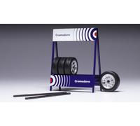 Ixo Model SET 4 WHEELS CROMODORA SILVER 1:18