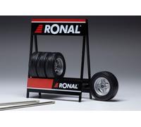 IXO 1/18 MODELLISMO DIORAMI SET 4 RUOTE CERCHI RONAL MODELLINO STATICO DIECAST
