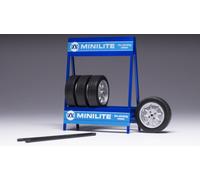 Ixo Modellismo auto statico Set 4 ruote Mini Lite Silver Scala 1:18