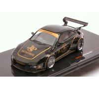 MODELLINO AUTO STATICO PORSCHE OLD AND NEW 997 #23 JPS NERO BASE 911-997 1:43