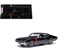 IXO 1/43 Scala - Oldsmobile 442 W-30 1970 Ebano Nero Con Rosso Strisce IA43006