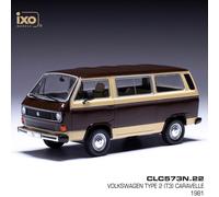 Ixo 1/43 Scala - VOLKSWAGEN Tipo 2 (T3) Caravelle 1981 Marrone E Beige CLC573N22