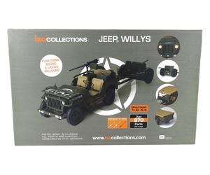 IXO 1/8 KIT JEEP WILLYS USA ARMY TRAILER 1941 MODELLINO STATICO DIECAST