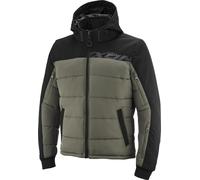 Ixon Aspen Giacca tessile da motocicletta impermeabile, nero-verde, taglia S per maschi