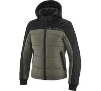 Ixon Aspen Giacca tessile impermeabile per motociclette, nero-verde, taglia 2XL per donne