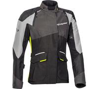 Ixon Balder Giacca tessile damen moto, nero-grigio-giallo, taglia 2XL per donne
