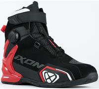 Ixon Bull 2 Scarpe da moto impermeabili, nero-bianco-rosso, taglia 45 per maschi