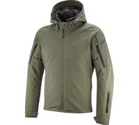Ixon Burning impermeabile Giacca tessile moto, Kaki, Taglia L