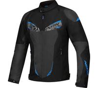 Ixon Caliber Giacca tessile da moto impermeabile, nero/antracite/blu, Taglia 4XL