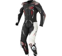 Ixon Demonio Tuta in pelle da moto di un pezzo, nero/bianco/rosso, Taglia S