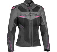 Ixon Draco Giacca tessile da donna, nero/grigio/rosa, Taglia XS
