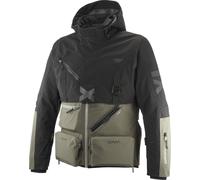 Ixon Etna Giacca tessile da moto impermeabile, Khaki/Nero, Taglia M