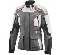 Ixon Midgard Giacca tessile da moto da donna impermeabile, nero-grigio-rosso, taglia M per donne