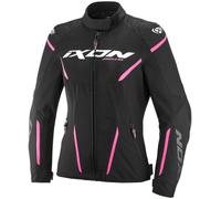 Ixon Striker 2 Air WP impermeabile Giacca tessile moto da donna, nero-rosa, taglia L per donne