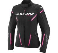 Ixon Striker 2 impermeabile Giacca tessile moto da donna, nero-rosa, taglia XL per donne