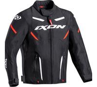 Ixon Striker Kinder Giacca tessile moto, nero-bianco-rosso, taglia 6 anni per bambini
