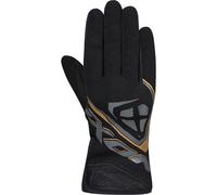 Ixon Hurricane Guanti moto da donna, nero/oro, Taglia XL