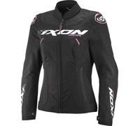 Ixon Ionix Giacca tessile moto da donna, nero-rosa, taglia XL per donne