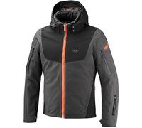 §Giacca Moto Ixon Burning Antracite-Nero-Rosso Neon§