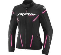 Ixon Striker 2 impermeabile Giacca tessile moto da donna, nero-rosa, taglia XS per donne