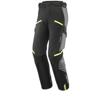 Ixon Midgard Pantaloni tessili da moto impermeabili, nero-grigio-giallo, taglia XL per maschi