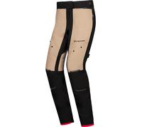 Ixon M-Skd Pantaloni tessili da moto impermeabili da donna, nero-beige, taglia S per donne
