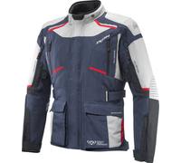 Ixon Midgard Giacca tessile da moto impermeabile, nero-grigio-blu, taglia S per maschi