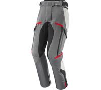 Ixon Midgard Pantaloni impermeabili da moto da donna in tessuto, nero-grigio-rosso, taglia 2XL per donne