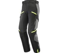 Ixon Midgard Pantaloni tessili da moto impermeabili, nero-grigio-giallo, taglia XL per maschi