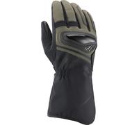 Ixon MS Drizzle Guanti da moto impermeabili, nero-verde-marrone-beige, taglia L per maschi