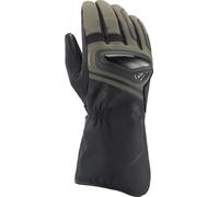 Ixon MS Drizzle Guanti da moto impermeabili, nero-verde-marrone-beige, taglia M per maschi