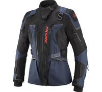 Ixon Odin impermeabile Giacca tessile moto da donna, blu scuro/rosso, Taglia L