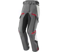 Ixon Midgard Pantaloni impermeabili da moto da donna in tessuto, nero-grigio-rosso, taglia M per donne
