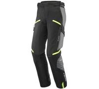 Ixon Midgard Pantaloni tessili da moto impermeabili, nero-grigio-giallo, taglia XL per maschi