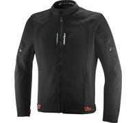 Ixon Shadow Giacca tessile da motocicletta, nero/bianco/rosso, Taglia XS