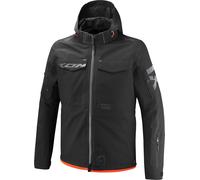 Ixon Square impermeabile Giacca tessile moto, nero-rosso, taglia 2XL per maschi