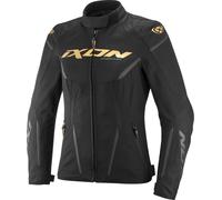 Ixon Striker 2 Air WP impermeabile Giacca tessile moto da donna, nero-oro, taglia XL per donne