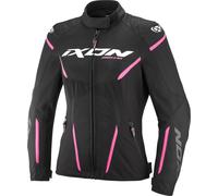 Ixon Striker 2 Air WP impermeabile Giacca tessile moto da donna, nero-rosa, taglia XS per donne