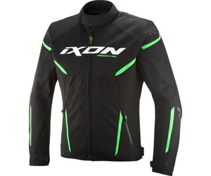 Ixon Striker 2 Air WP impermeabile Giacca tessile moto, nero/verde, Taglia L
