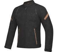 Ixon Striker Retro Giacca tessile da moto impermeabile, nero/marrone, Taglia XL