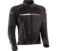 Ixon T-Rex Giacca tessile moto, nero/bianco/rosso, Taglia L